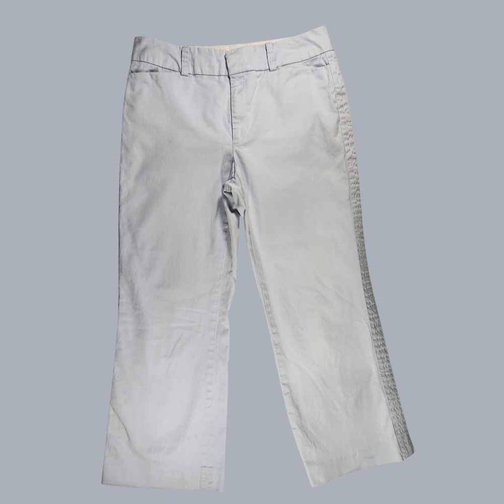 Vintage 2004 Banana Republic HARRISON Fit Pants Size 6 Gray Stretch Y2K Office
